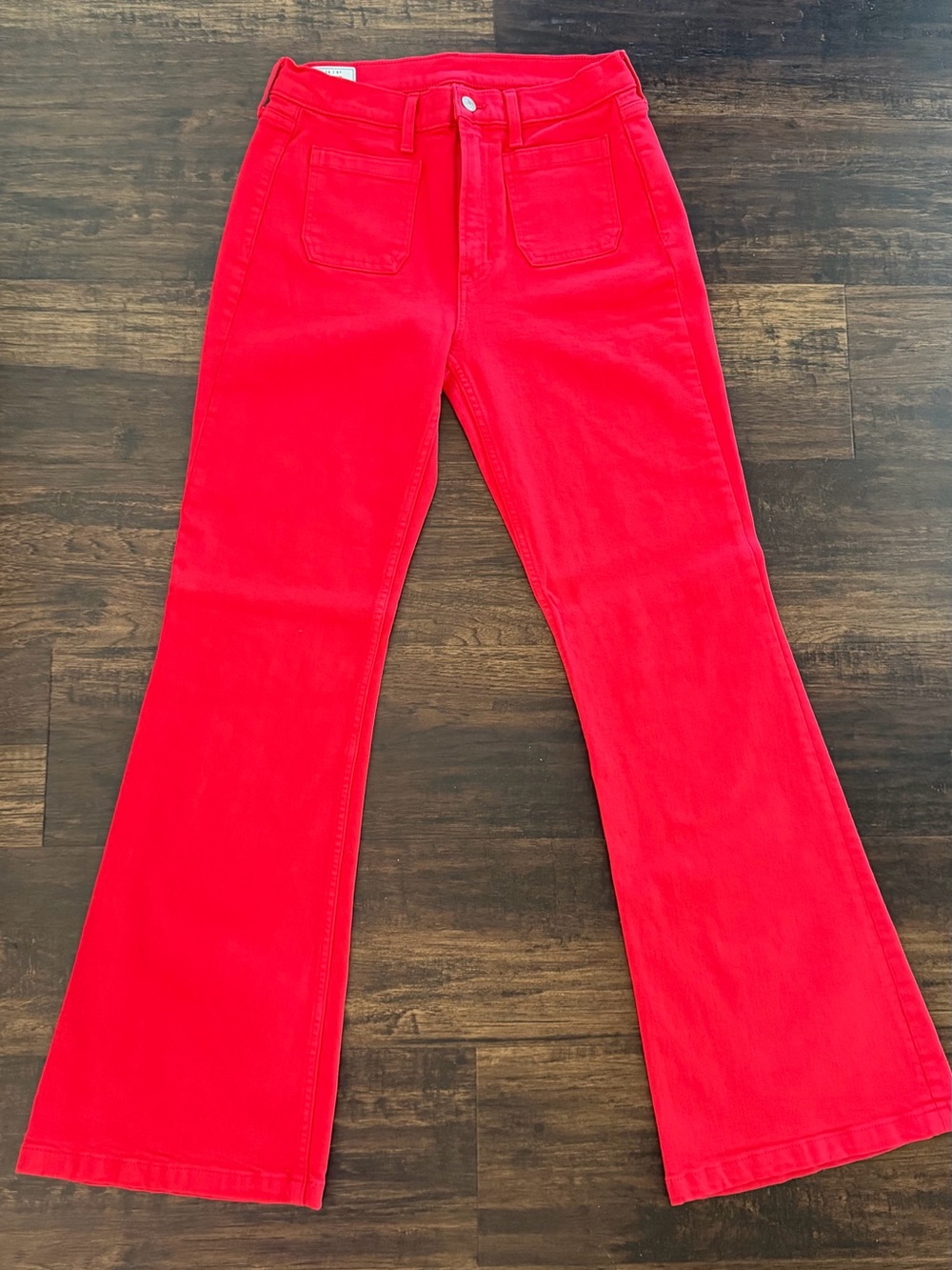 Gap 70s Flare High Rise Red Jeans
